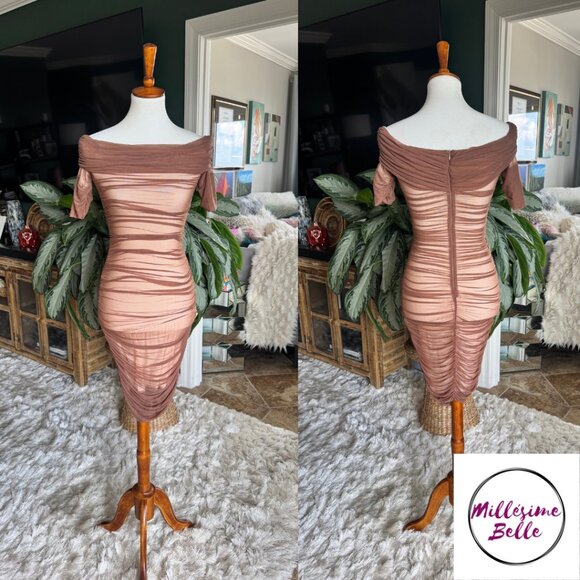 Brown Bandage Dress - Picture 1 of 7